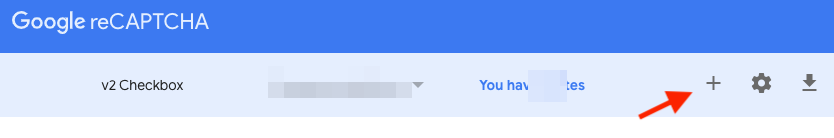 Screenshot of Google reCAPTCHA Admin Console